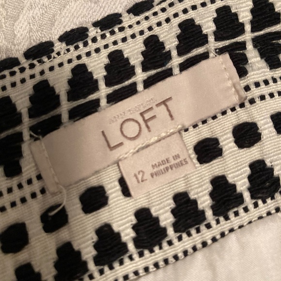Black and white woven pencil skirt, Loft, large - Picture 3 of 5